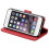 iPhone 6/6S leather wallet case with stand - red 3