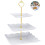 White tiered dessert platter with 3 tiers 3