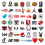 Decorative Logo Stickers Set 100 Pieces 3