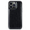 Capa DG.MING compatível com iPhone 14 Pro Max em couro com glitter preto 3