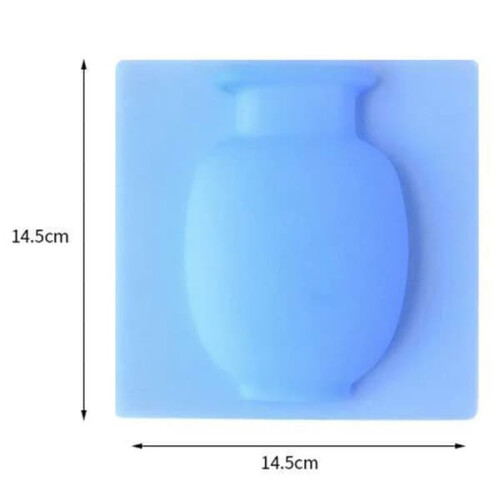 Flower Vase Fridge Magnet Blue 1