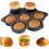 Silicone hamburger bun mold 7-cavity non-stick 3