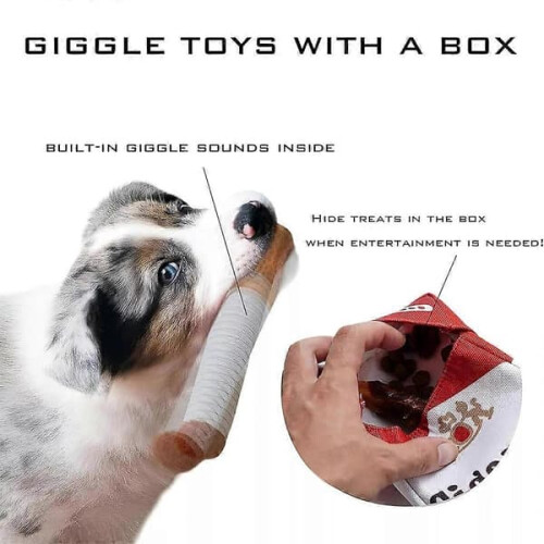 Interactive squeaky cigar dog toy 1 piece 2