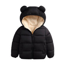 Baby Hooded Winter Coat for Boys and Girls Black 12-18