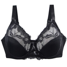 Women's full cup lace bralette, unpadded, sizes 36DD–46DDD