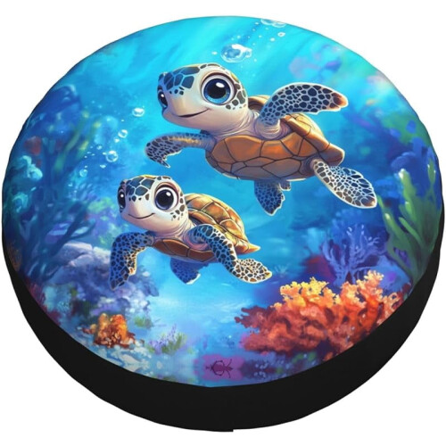 Κάλυμμα εφεδρικού ελαστικού Baby Turtle Sea για τροχόσπιτο, τροχόσπιτο, SUV και φορτηγό 2
