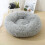 Monk cat pillow soft soothing dark gray 3
