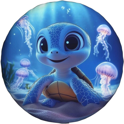 Κάλυμμα εφεδρικού ελαστικού Baby Turtle Sea για τροχόσπιτο, τροχόσπιτο, SUV και φορτηγό 1