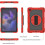 Samsung Galaxy Tab A9+ Case PC Silicone Red Black 360 2