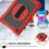 Samsung Galaxy Tab A9+ Case PC Silicone Red Black 360 4