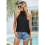 Schwarzes Tanktop in XXL mit Nackenband 7