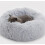 Gray plush donut dog bed 50 cm 2