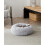 Gray plush donut dog bed 50 cm 4