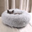 Gray plush donut dog bed 50 cm 5
