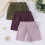Ensemble de vêtements d'été pour filles : short violet à taille élastique et 4