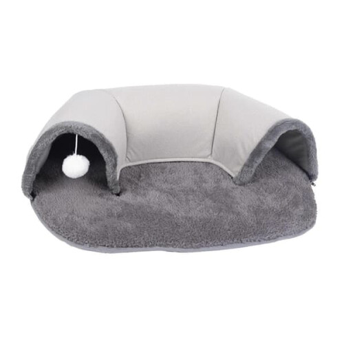 Plush Cat Tunnel Bed for Small to Large Cats 1