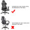 Stretchable gaming chair cover ergonomic fit 4