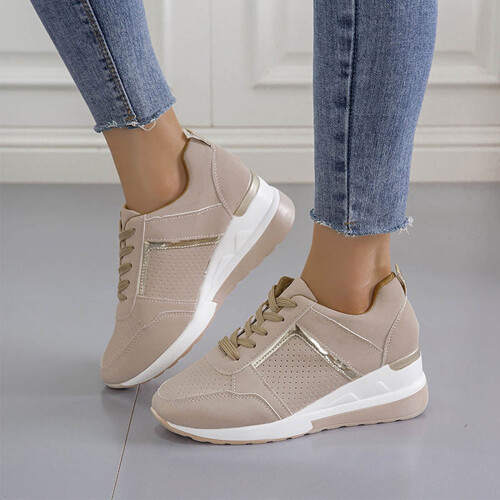Damen-Sneaker aus Mesh mit dicker, rutschfester Sohle, Größe US 6 1