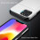 iPhone 15 hybrid case with card slot silver 4