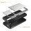 iPhone 15 hybrid case with card slot silver 5