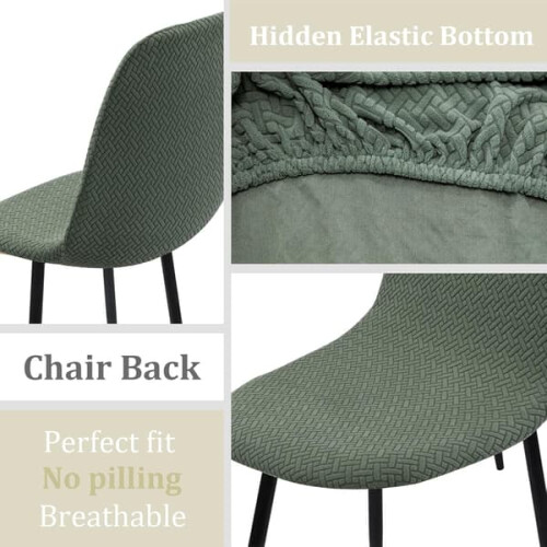 Scandinavian stretch chair covers turquoise 4-pack 1