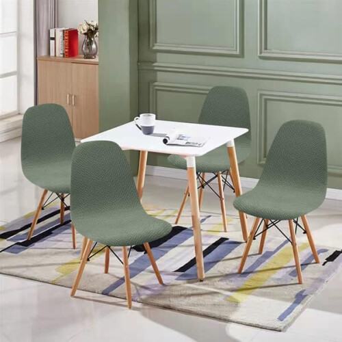 Scandinavian stretch chair covers turquoise 4-pack 2