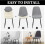 Scandinavian stretch chair covers turquoise 4-pack 5