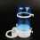 Bird Water Dispenser with Clamp Blue 2