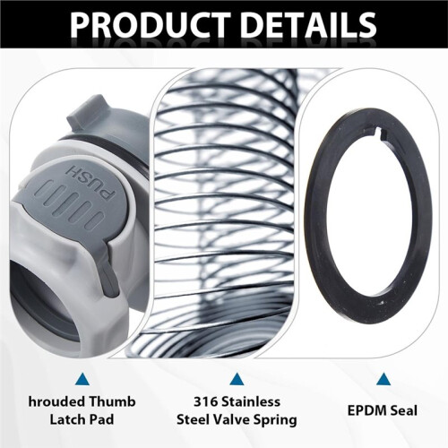 1/2"ID Valved Bulkhead Hose Barb,3/8"High-Flow Quick Disconnect Coupling, Panel Mount Fluid Fitting,Leak-Free &Tool-Free 2