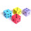 Foam Dot Dice Square 3.8 cm Assorted Colors 4 pcs 4