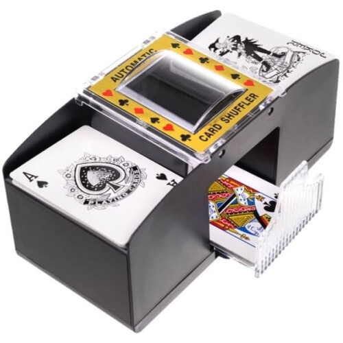Card Shuffler Black Portable for 2 Decks 1