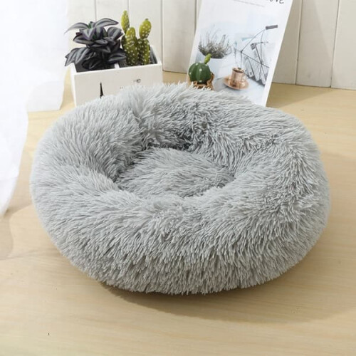 Monk Cat Pillow Soft Soothing Beige 2