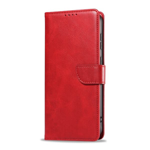 S24 Ultra leather wallet case 6 colors red 2