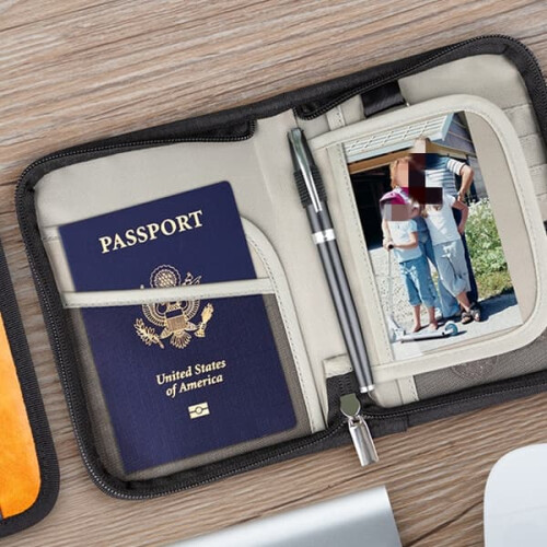 RFID-protected passport holder black 1