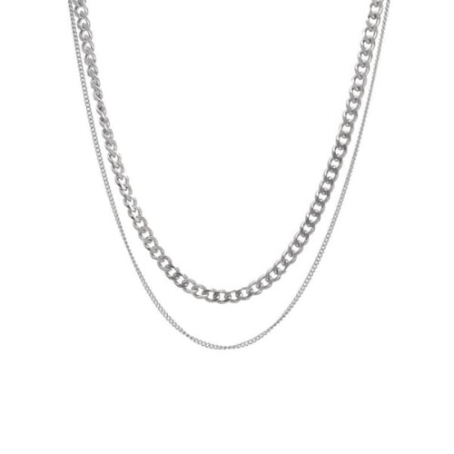 Men's double-layer necklace 60 cm 2