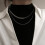 Men's double-layer necklace 60 cm 6
