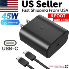 Ładowarka ścienna USB-C 45 W z 6-stopowym kablem do Samsunga Galaxy