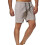 Herreshorts Grå L Ensfarget Elastisk Midje Medium Høyde Løs Passform 4
