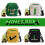 Minecraft canvas shoulder bag yellow small square 2
