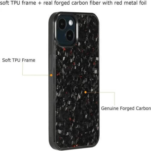 Smitt Carbon Fiber Phone Case for iPhone 16 Pro Red 1