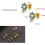 Daisy Flower Stud Earrings 18G Gold-Plated Stainless Steel 4