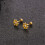 Daisy Flower Stud Earrings 18G Gold-Plated Stainless Steel 3
