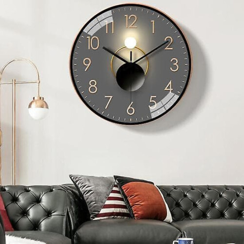Relógio de parede moderno de 20 cm (8 polegadas), silencioso, sem tique-taque, funciona a bateria, para parede, ideal para sala de estar, quarto, 1