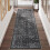 Hallway Runner Rug Black 2 ft x 6 ft Non-Slip Washable 1