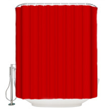 Cortina de ducha roja navideña de 36x72 pulgadas, impermeable