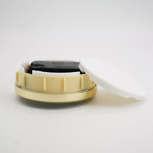 Golden Rim 80mm Retro Quartz Clock Insert with Arabic 2