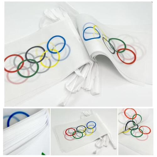 Olympic flag decoration 14x21 cm 20 flags 2
