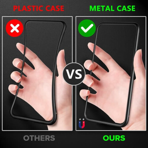 Magnetic Privacy Case for iPhone 13 mini Silver 1