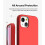 Red rubberized shockproof case for iPhone 13 Mini 2