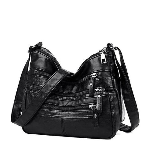 Women's PU Leather Messenger Bag with Multiple Compartments 1